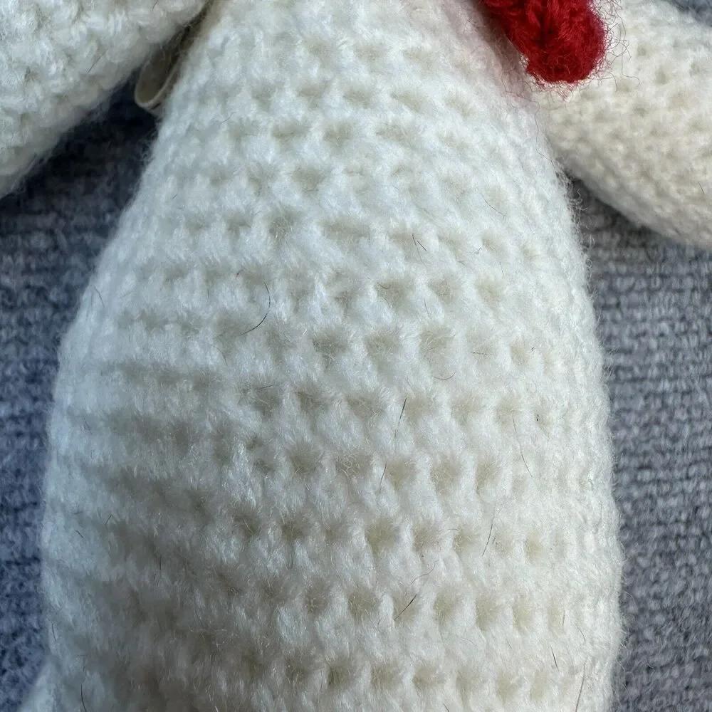 Crochet Snoopy Stuffed Animal 12” Made In Ireland Peanuts Handmade - Read Descpt